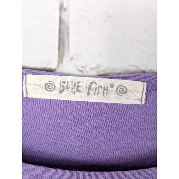 VINTAGE 1997 BLUE FISH Breathe Life Always Awakening Organic Cotton Tee Boxy OS - Picture 6 of 9